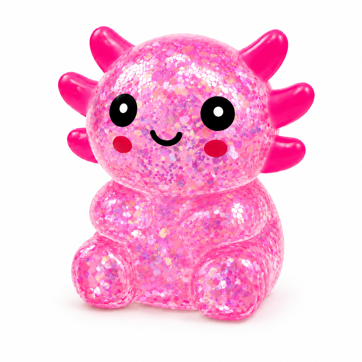 Pink slow-rising axolotl squishy
