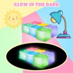 2-Pack Glow-in-the-Dark Squishy Stress Cubes, Blue + Purple