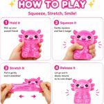 Slow-Rising Axolotl Squishy Stress Ball, Pink