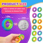 12-Pack Finger Spinner Rings - Texture Stress Toys Calming - Fun Fidgets for Student Classroom Prize Stocking