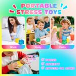 4-Pack Slow-Rising Squishy Stress Cubes, Assorted Colors