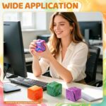 4-Pack Textured Squishy Stress Cubes