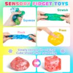 4-Pack Slow-Rising Squishy Stress Cubes, Assorted Colors
