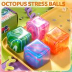 4-Pack Textured Squishy Stress Cubes