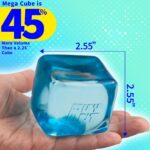 Jumbo Gel-Filled 2.55 in Squishy Stress Cube, Blue