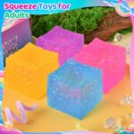 4-Pack Solid-Color Squishy Stress Cubes