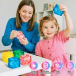 4-Pack Slow-Rising Squishy Stress Cubes, Assorted Colors