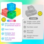 4-Pack Slow-Rising Squishy Stress Cubes, Assorted Colors