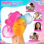 4-Pack Solid-Color Squishy Stress Cubes