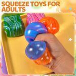 4-Pack Textured Squishy Stress Cubes