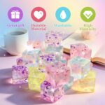 24-Pack Glitter Squishy Stress Cubes