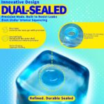 Jumbo Gel-Filled 2.55 in Squishy Stress Cube, Blue