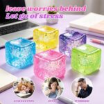 Glitter Squishy Stress Cube, Pink