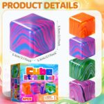 4-Pack Textured Squishy Stress Cubes