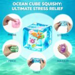 4-Pack Ocean-Themed Squishy Stress Cubes
