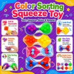 4-Pack Color Sorting Squeeze Toys