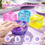 Glitter Squishy Stress Cube, Pink