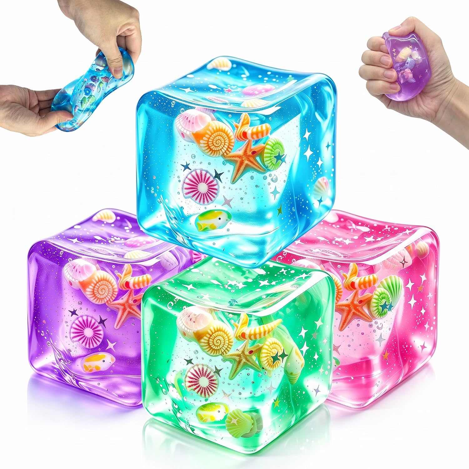 Colorful ocean-themed sensory toy set