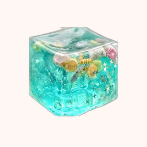 Solid-Color Squishy Stress Cube, Seashell