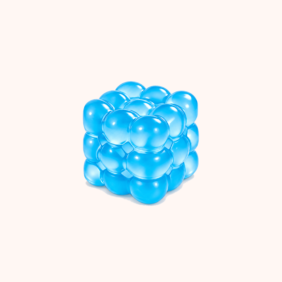 Gel-Filled Squishy Stress Cube, Blue