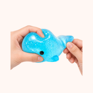 Squeeze Toy 5-Pack, Big Ocean Squishy Ball shown in hand