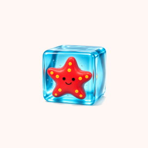 Glow-in-the-Dark Squishy Stress Cube, Blue