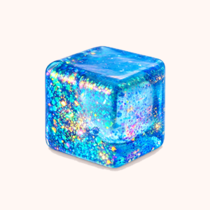 Glitter Squishy Stress Cube, Blue