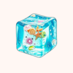 4-Pack Ocean-Themed Squishy Stress Cubes