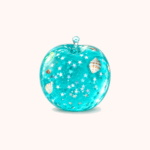 2-Pack Ocean Squeeze Toys, Apple and Cube Shaped Sensory Fidget Toys with Seashells and Star Glitter