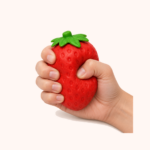 Crunchy Strawberry Squishy Stress Toys - Moldable ASMR Squeeze Toy