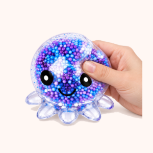 12-Pack Fidget Stress Balls, Cute Octopus Stress Ball shown in hand