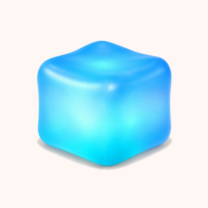 2-Pack Glow-in-the-Dark Squishy Stress Cubes, Blue + Purple